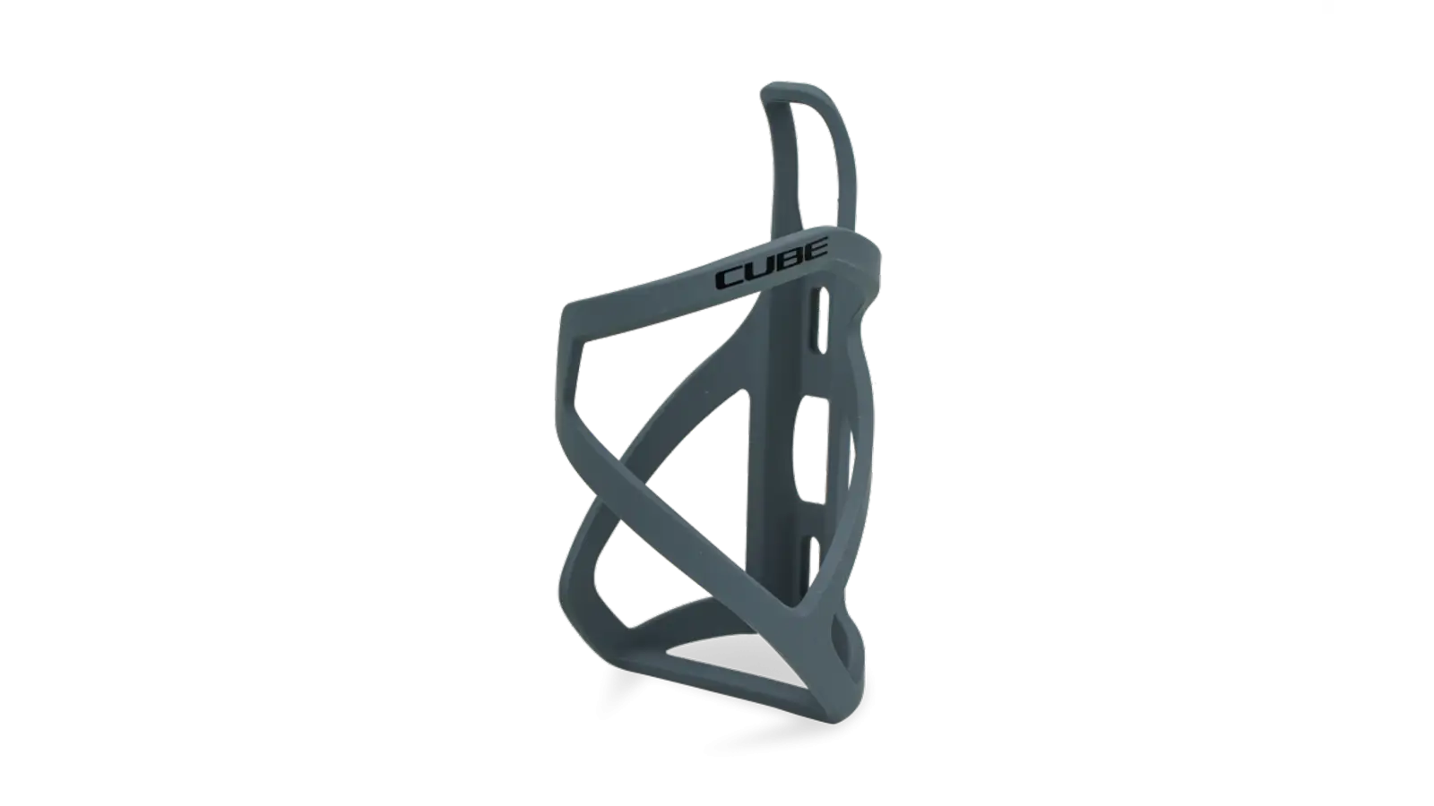 Cube Bottle Cage HPP Left Side Matt Grey´n´Glossy Black