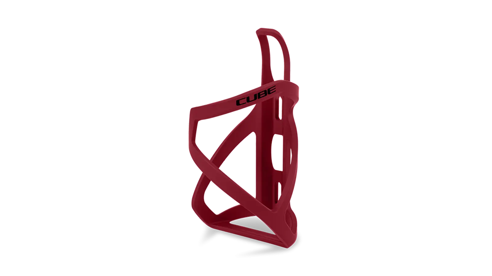 Cube Bottle Cage HPP Left Side Matt Bordeaux´n´Glossy Black