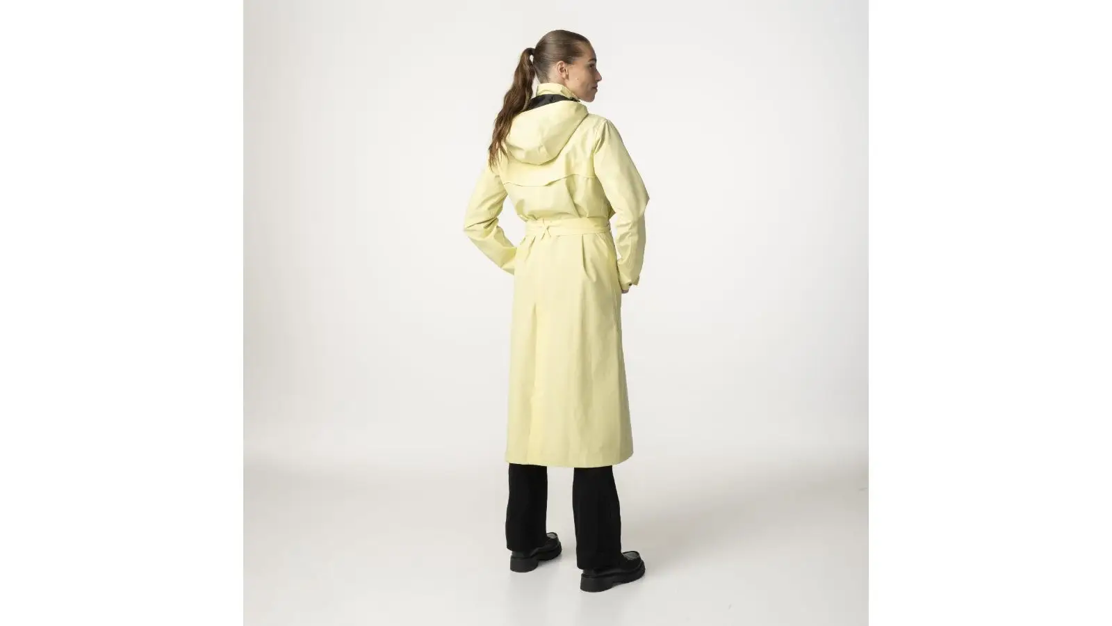 Agu Trench Coat Long Rain Jacket Women Golden Mist