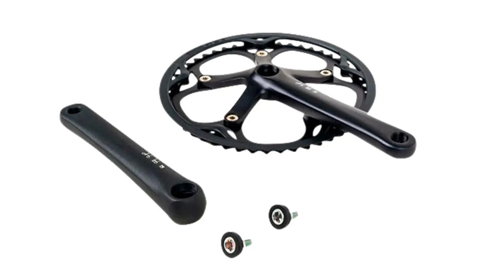 Brompton Pédalier complet spider 50T avec manivelles gauche et droite - Noir