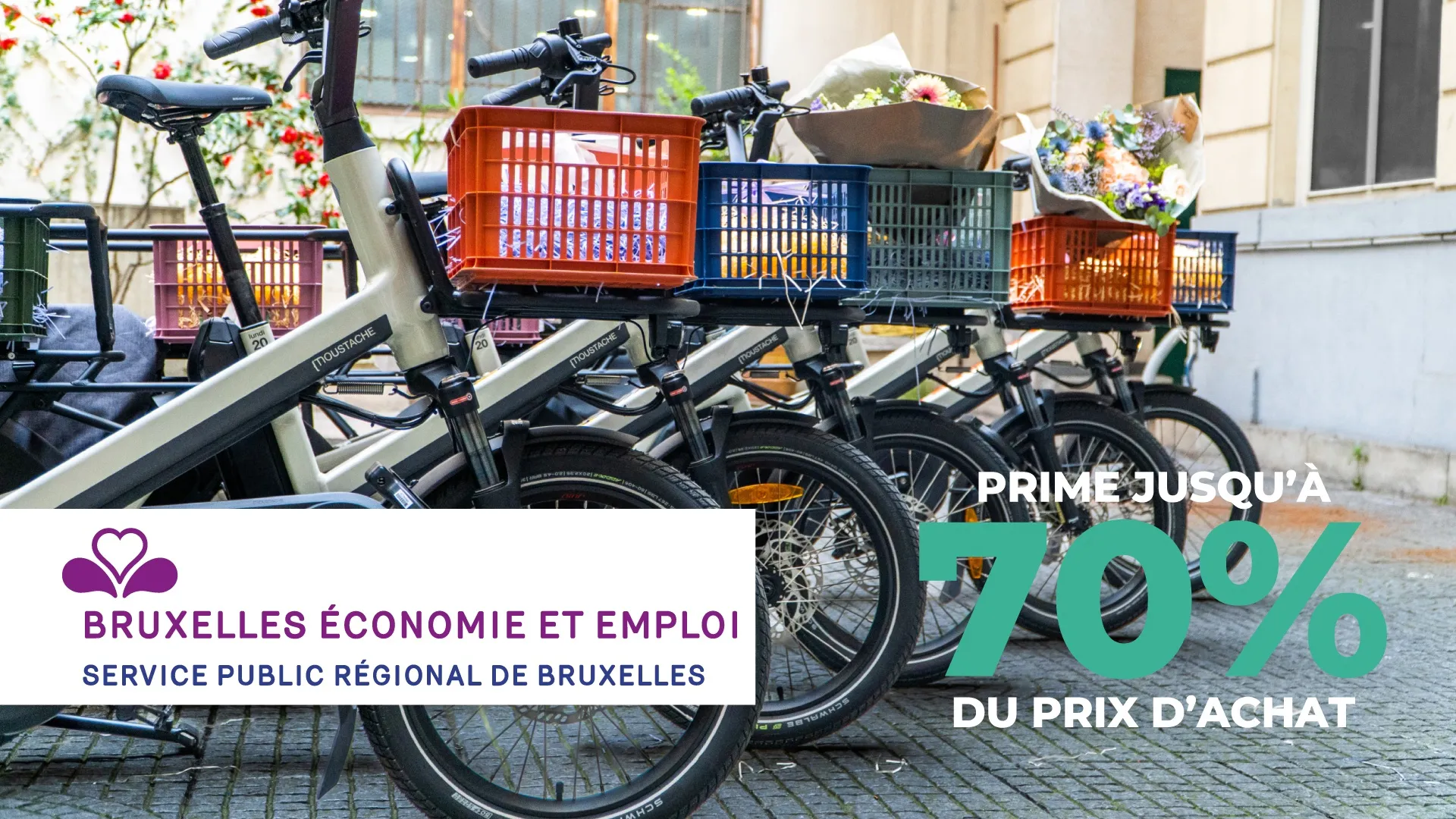 Bruxelles finance jusqu'à 70 % de votre vélo-cargo ou remorque-vélo