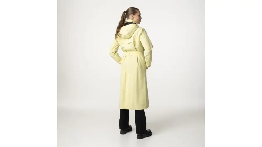 Agu Trench Coat Long Rain Jacket Women Golden Mist